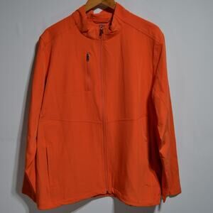 Graham Luxe Lightweight Performance Full Zip Golf Jacket Size XL Orange